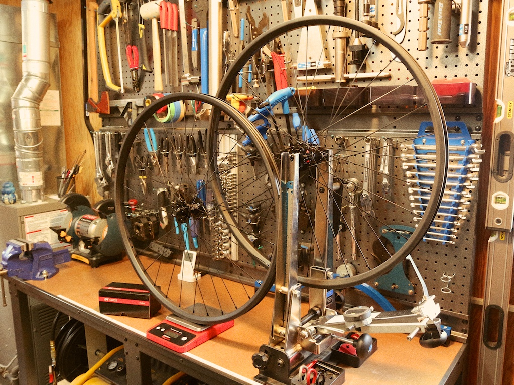 Light Bicycle rims laced up