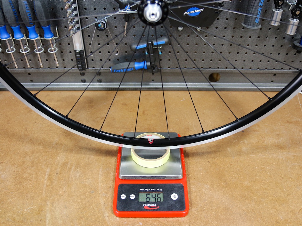 Front wheel is 646 grams
