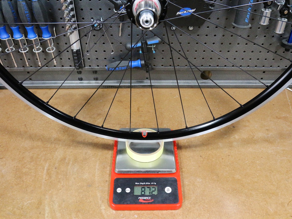 Rear wheel is 872 grams