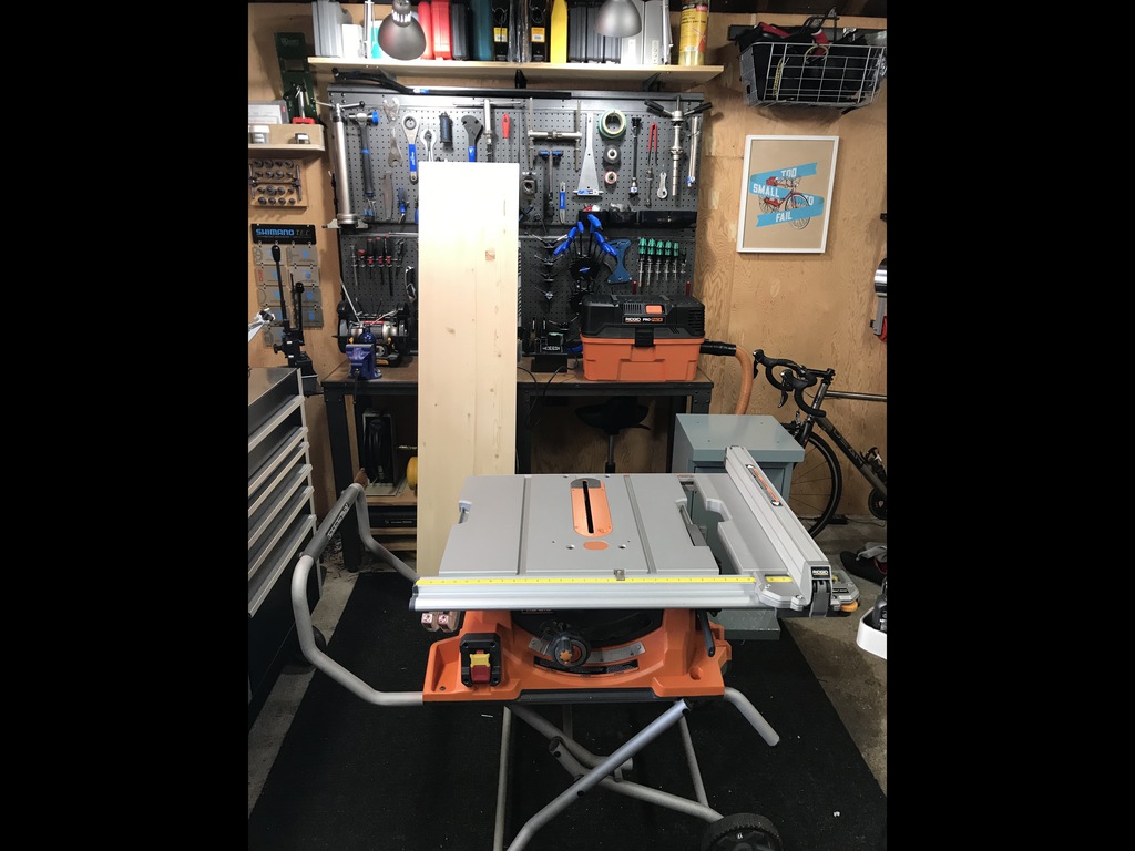Going to cut up the pine sheet