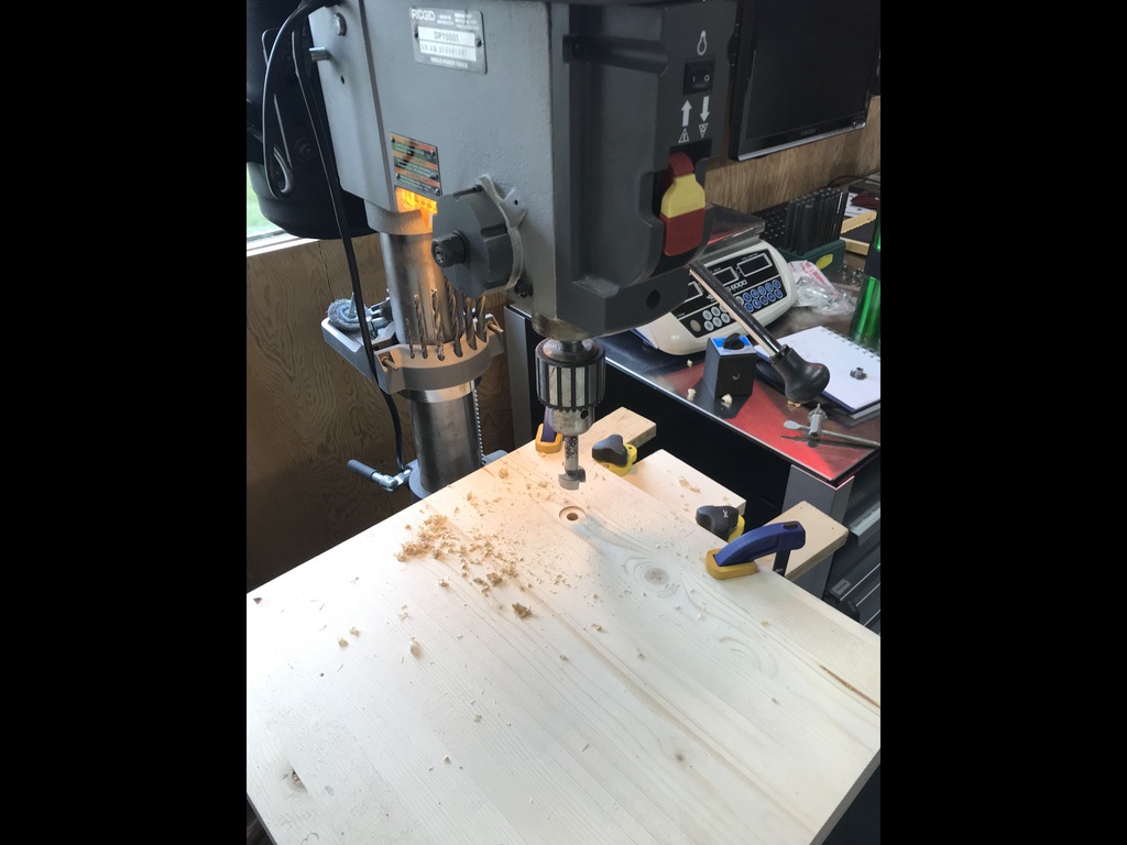 Drill the marked holes