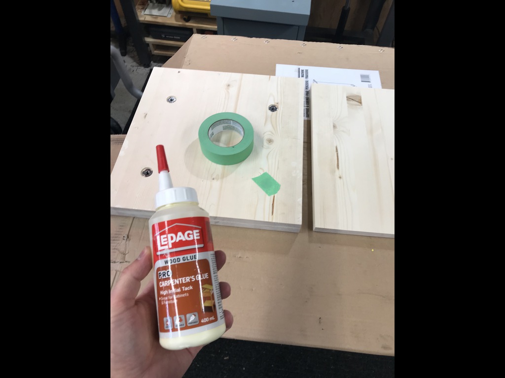 Mask the nuts against glue