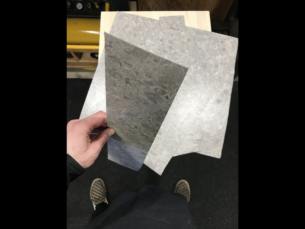 Rough cut laminate